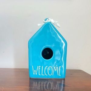Rae Dunn teal Birdhouse